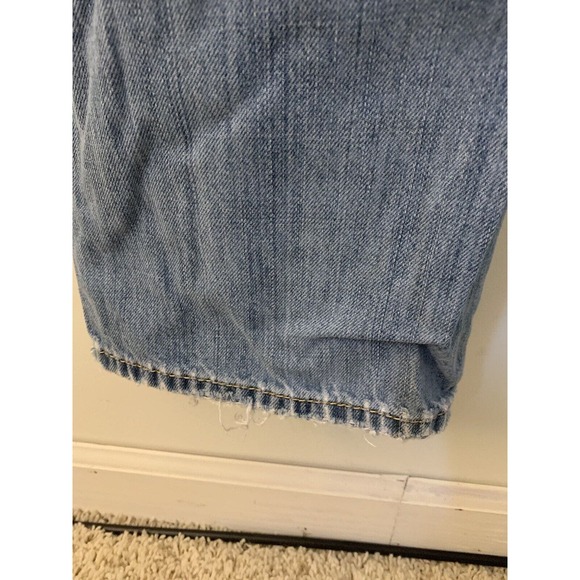 Tommy Hilfiger Mens 36 x 30 Premium Denim Jeans Straight Relax Distressed - Picture 7 of 16